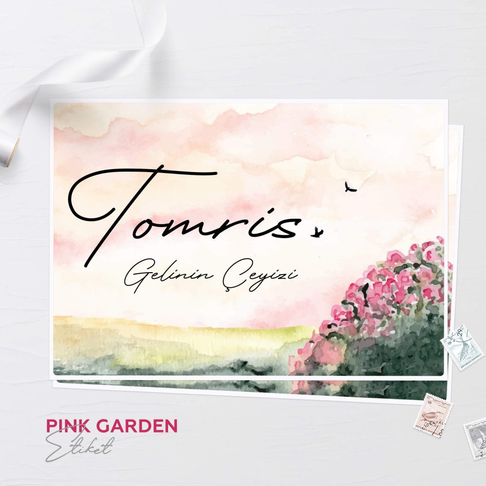 Pink Garden Çeyiz Sticker